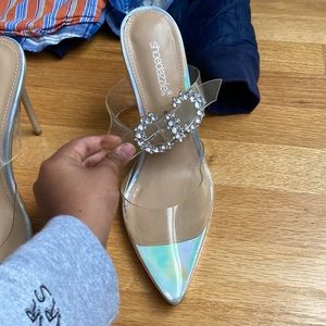 Shoe dazzle clear PVC size 10 women